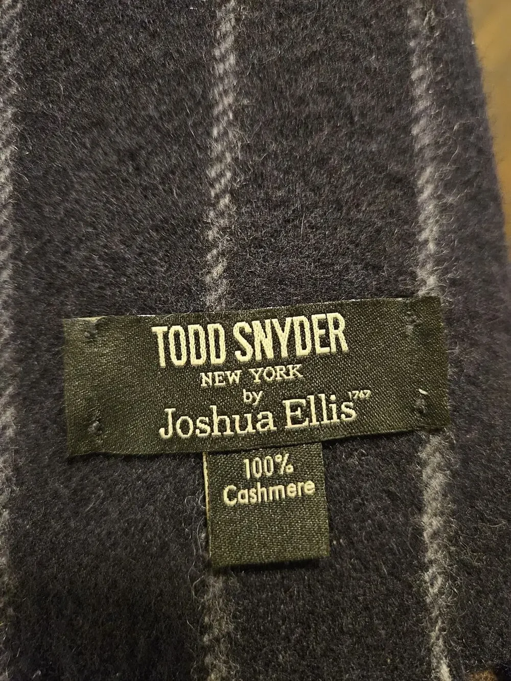 Todd Snyder Cashmere Scarf By Joshua Ellis Made In England